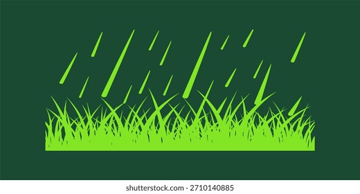 Lluvia Abstractas sobre el campo herboso