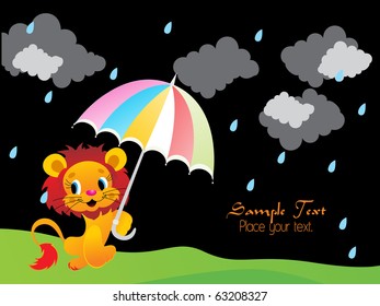 abstract rainy day background, vector illustration