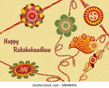 abstract rakshabandhan background, vector illustration