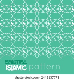 Resumen Ramadán y Eid sin fisuras, arabesco y patrón repetido para la imagen de pancarta y portada del Ramadán