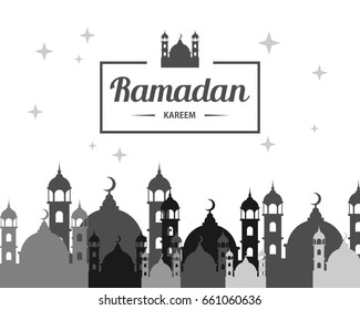 Abstract Ramadan greeting background illustration vector for Islamic celebration. 
