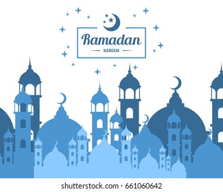 Abstract Ramadan greeting background illustration vector for Islamic celebration. 