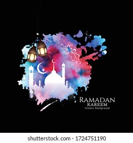 Abstract Ramadan Kareem colorful background design