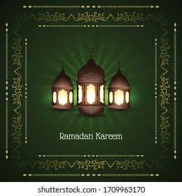 Abstract Ramadan Kareem decorative lanterns background