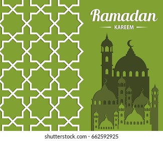 Abstract "Ramadan Kareem" illustration vector for Islamic celebrtion