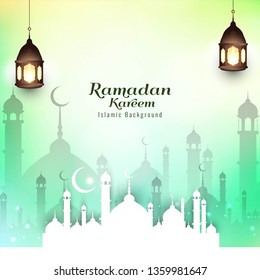Abstract ramadan Kareem Islamic festival vector background