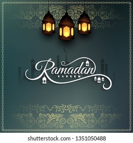 Abstract Ramadan Kareem religious background