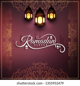Abstract Ramadan Kareem religious background