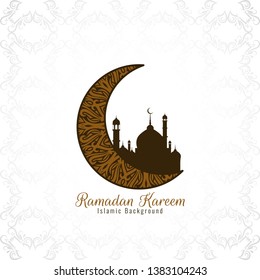 Abstract Ramadan Kareem stylish Islamic background vector