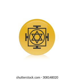 Abstract Ramadan Kareem symbol on a white background