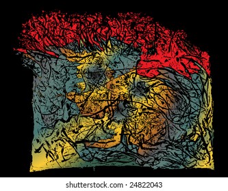 Abstract rambling colors