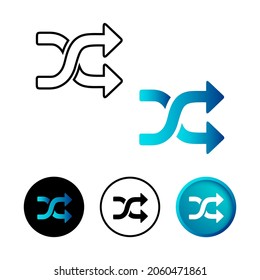 Abstract Random Arrow Icon Illustration