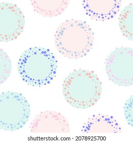 Abstract Random Art. Seamless Ink Dot Concept. White Vector Spot Birthday.