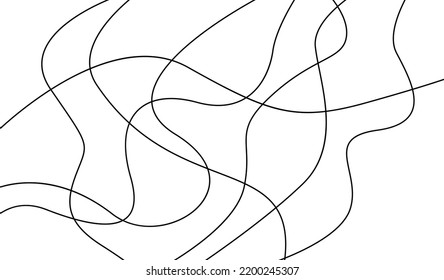 Abstract Random Black Line Modern Art Stock Vector (Royalty Free ...