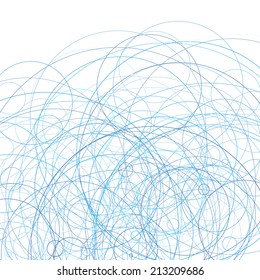 Abstract random blue circles design background. Vector illustration. 