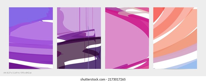 Resumen aleatorio de tiras y ondas multicolores brillantes. Las formas crean textura artística de dolor acuarela. Plantilla de volante universal. Golpes de pincel audaces con manchas de color sobre blanco.