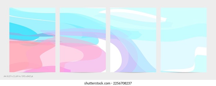 Abstract random bright multicolored strips and waves. Shapes create artistic watercolor pain texture. Universal flyer template. Bold brush strokes with color splatters over white.