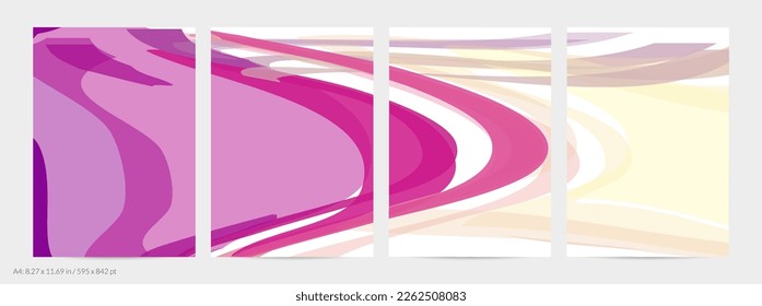 Resumen aleatorio de tiras y ondas multicolores brillantes. Las formas crean textura artística de dolor acuarela. Plantilla de volante universal. Golpes de pincel audaces con manchas de color sobre blanco.