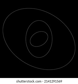 Abstract random circles geometric circular element