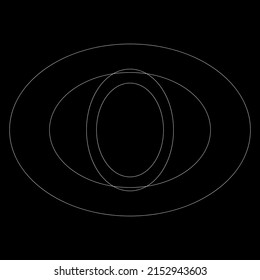 Abstract random circles geometric circular element