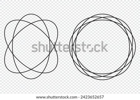 Abstract random circles geometric circular element