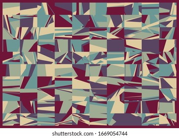 Abstract Random Color Poligones Generative Art background illustration