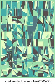 Abstract Random Color Poligones Generative Art background illustration