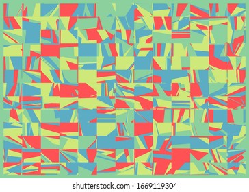 Abstract Random Color Poligones Generative Art background illustration