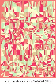 Abstract Random Color Poligones Generative Art background illustration