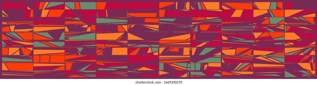 Abstract Random Color Poligones Generative Art background illustration