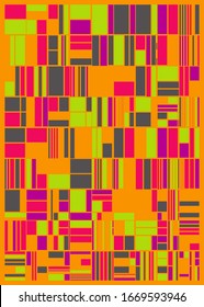 Abstrakte Random-Farbligone Generative Art-Hintergrund-Illustration
