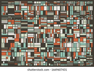 Abstract Random Color Poligones Generative Art background illustration