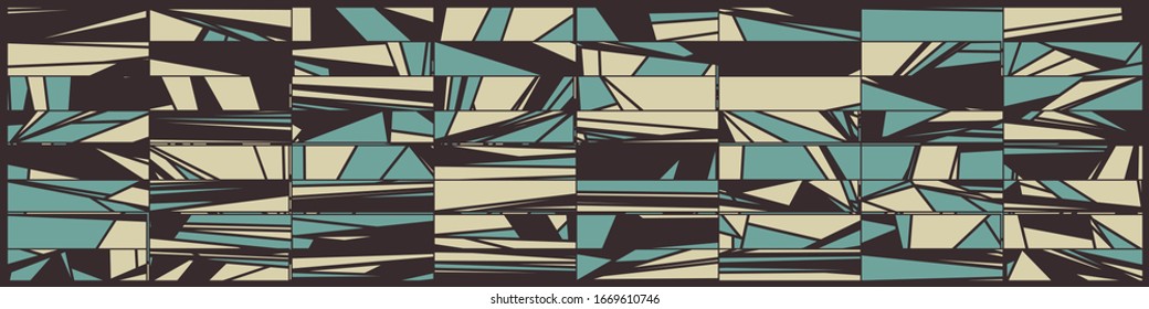 Abstract Random Color Poligones Generative Art background illustration