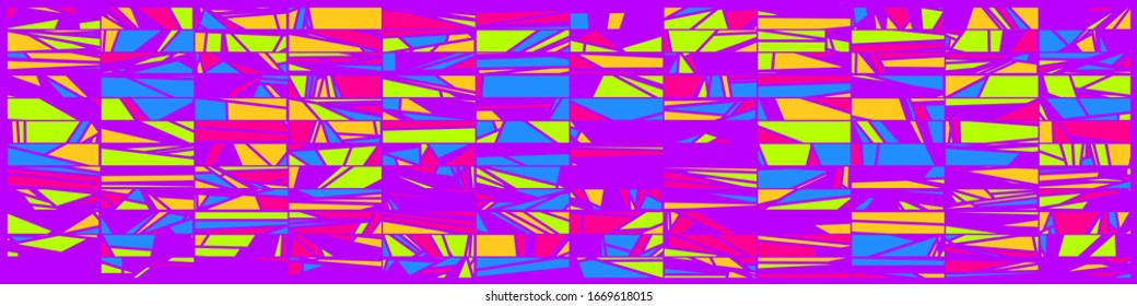 Abstract Random Color Poligones Generative Art background illustration