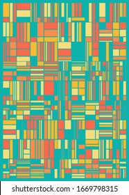 Abstract Random Color Poligones Generative Art background illustration