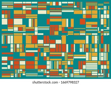 Abstract Random Color Poligones Generative Art background illustration