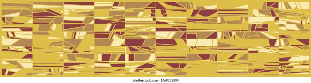 Abstract Random Color Poligones Generative Art background illustration