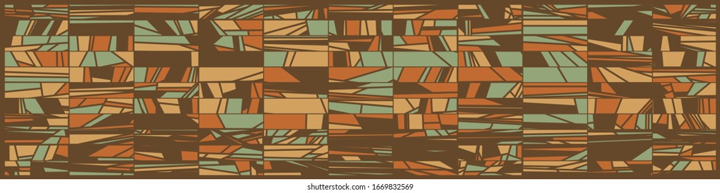 Abstract Random Color Poligones Generative Art background illustration