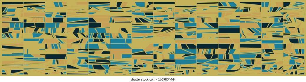 Abstract Random Color Poligones Generative Art background illustration