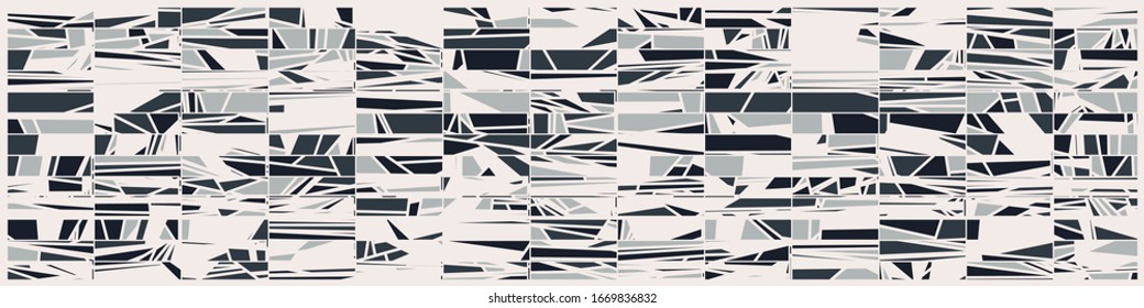 Abstract Random Color Poligones Generative Art background illustration