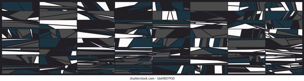 Abstract Random Color Poligones Generative Art background illustration