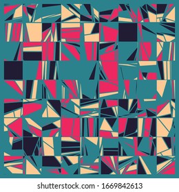 Abstract Random Color Poligones Generative Art background illustration