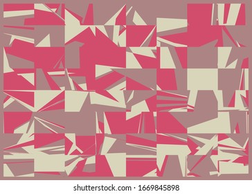 Abstract Random Color Poligones Generative Art background illustration