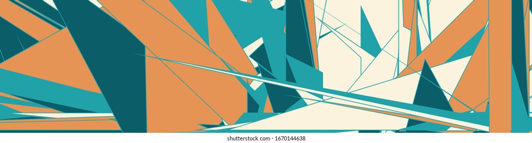 Abstrakte Random-Farbligone Generative Art-Hintergrund-Illustration