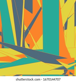 Abstract Random Color Poligones Generative Art background illustration