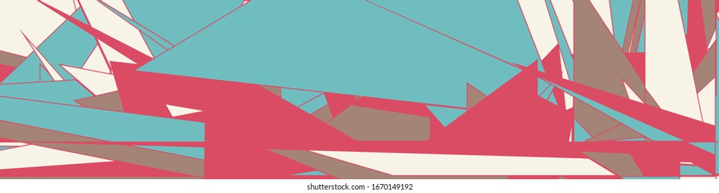 Abstract Random Color Poligones Generative Art background illustration