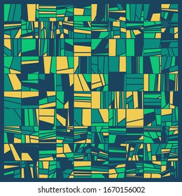 Abstract Random Color Poligones Generative Art background illustration