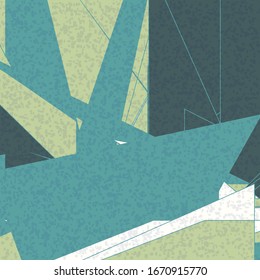 Abstract Random Color Poligones Generative Art background illustration