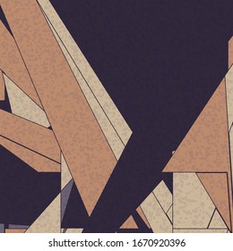 Abstract Random Color Poligones Generative Art background illustration