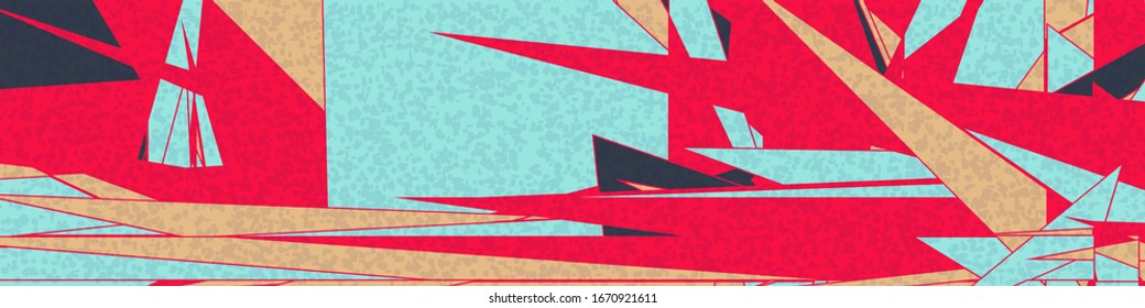 Abstract Random Color Poligones Generative Art background illustration